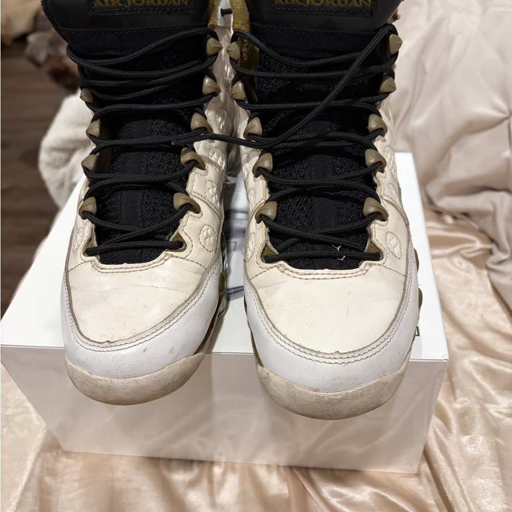 Air Jordan 9s Black and White Sneakers